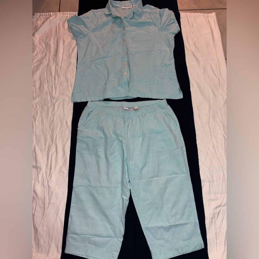 Cathy Daniels Baby blue trousers could and comfortable women’s suits 🫶🏻🫶🏻